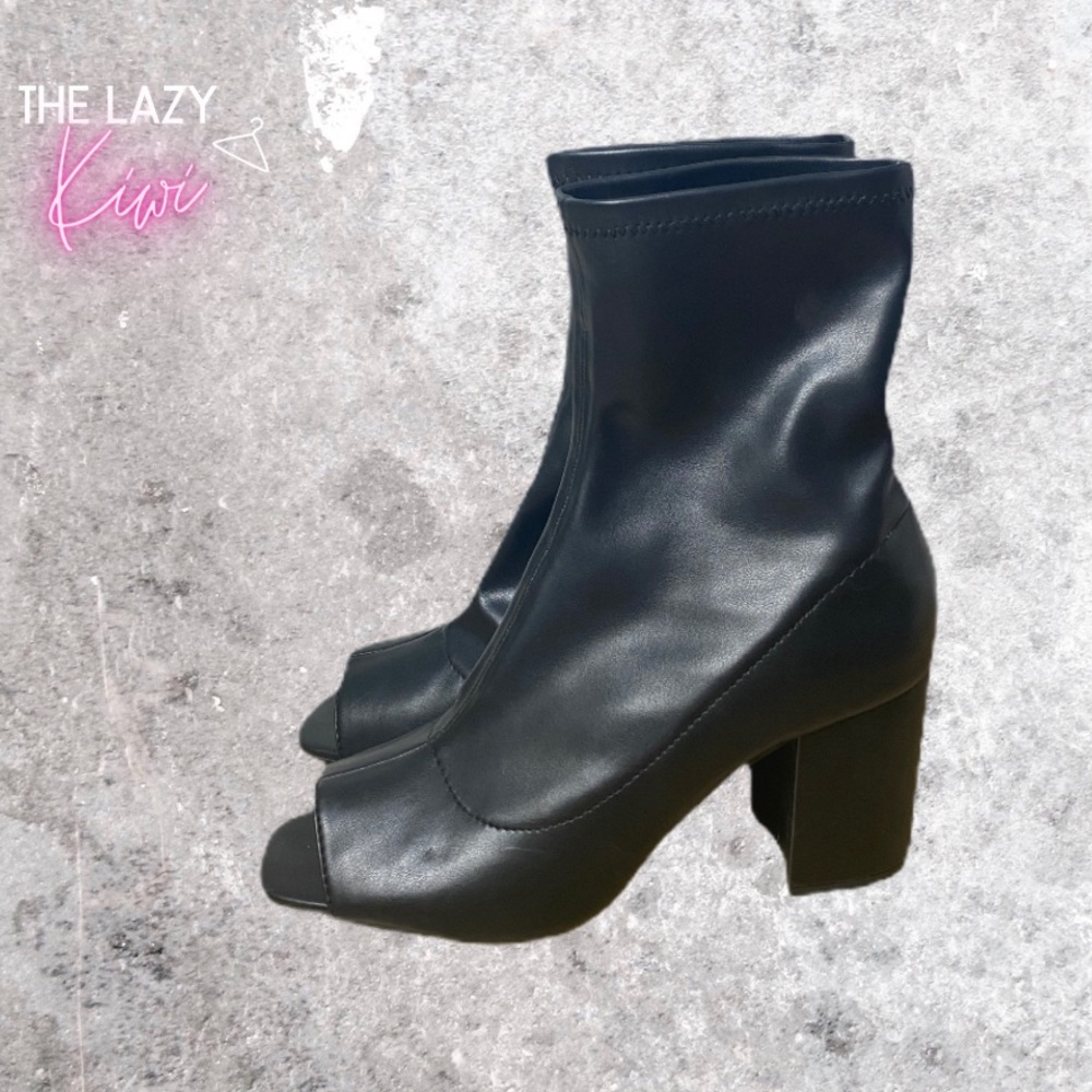 ZARA Leather Ankle Boots Size 8